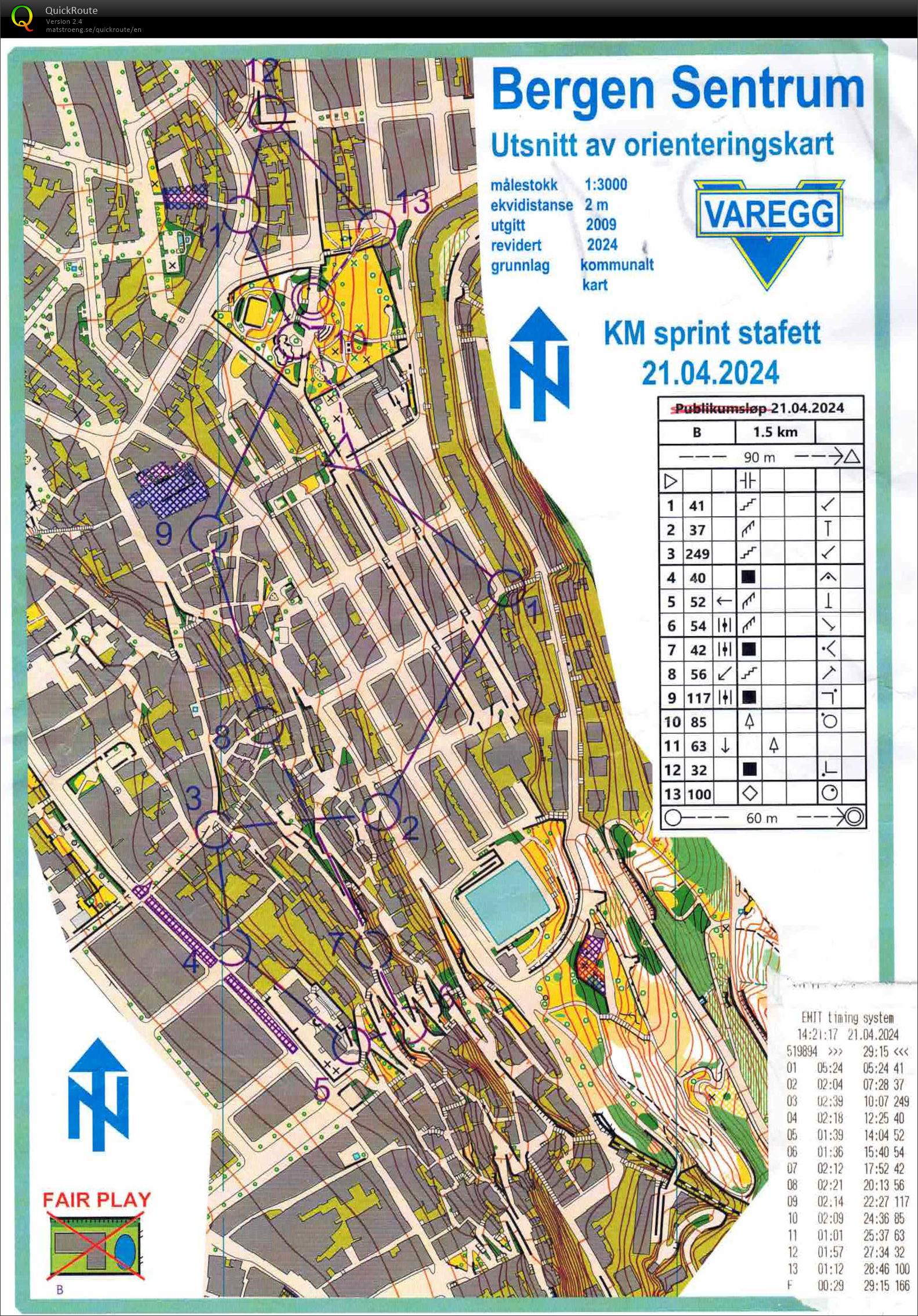 KM sprintstafett (21.04.2024)